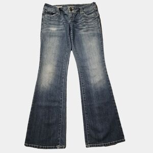 Decree Y2K Low-Rise Medium Wash Backflap Pockets Bootcut Jeans Size 9
